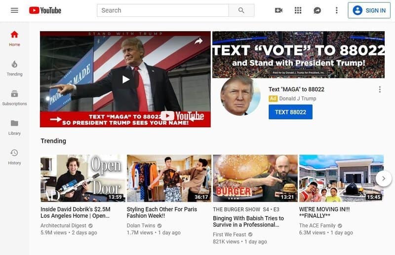 Donald Trump You tube